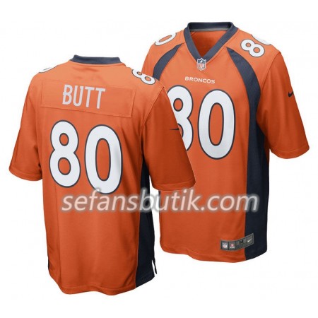 Denver Broncos Tröjor Jake Butt 80 Nike Orange - Herr